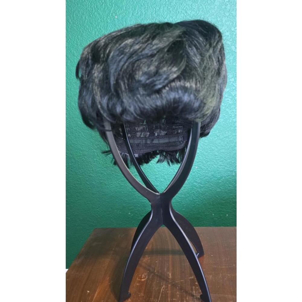 Short Black Syntenic Wig
